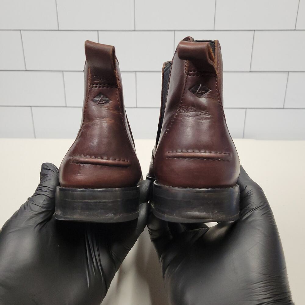 Sperry Top-Sider Womens 9 Brown Leather Chelsea Ankle Boots Brogue Wingtip - Picture 10 of 10